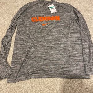 Long Sleeve Nike Grey Clemson T-Shirt